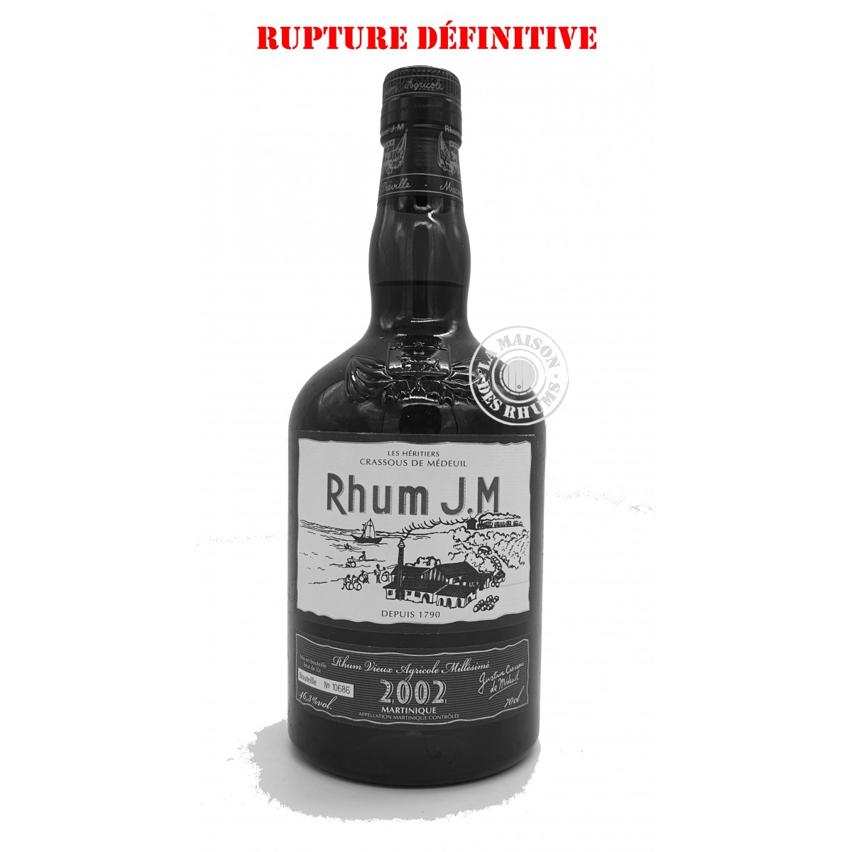 Rhum JM Vieux Millésime 2002 Brut de...