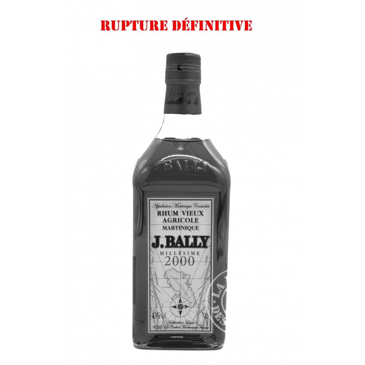Rhum J. Bally Vieux Millésime 2000 43%