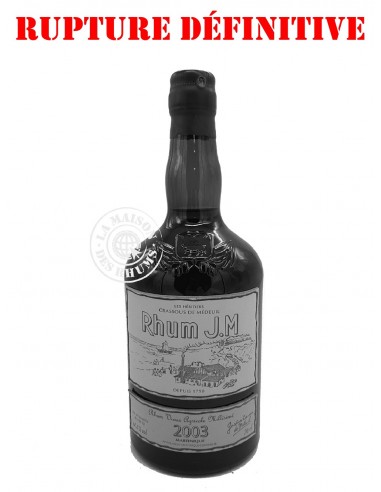 Rhum JM Vieux Millésime 2003 Brut de...