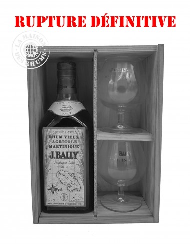 Rhum J. Bally Vieux 1957 Coffret bois...