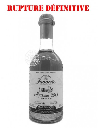 Rhum La Favorite Vieux Millésime 2013...